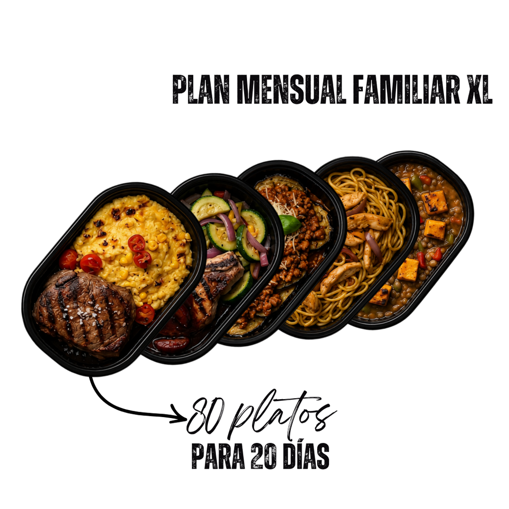 PLAN MENSUAL FAMILIAR XL DE ALMUERZOS ( 80 platos )