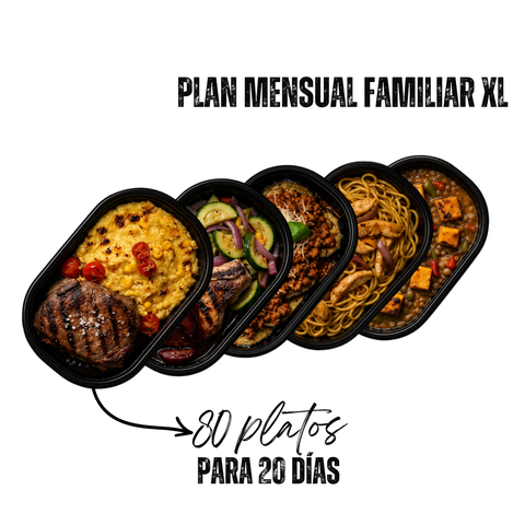 PLAN MENSUAL FAMILIAR XL ( 80 platos )